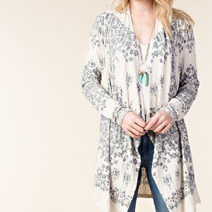 New Vocal Long Sleeve Cardigan with flower print